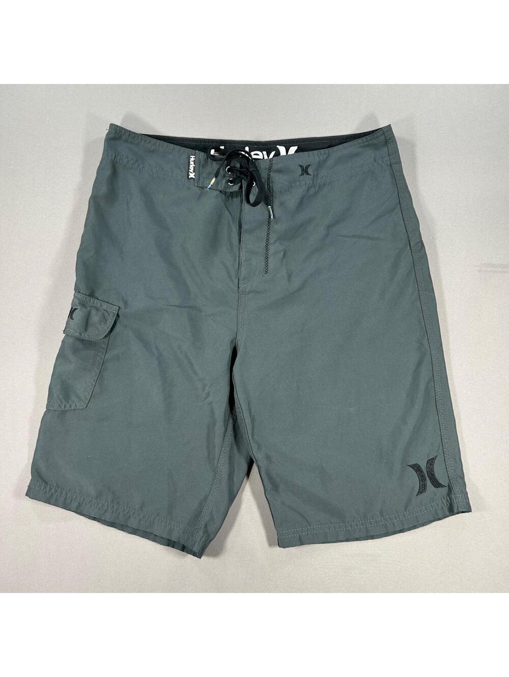 Hurley Hybrid Shorts Mens 31 Gray Quick Dry Stretch Walk Swim Surf